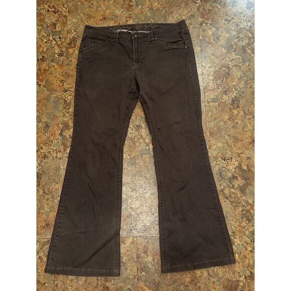 Tommy Hilfiger Women’s Brown Pants Size 14 Solid Flat Front Boot Cut - Picture 1 of 13